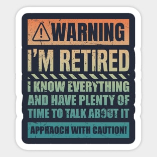 Retirement Design For Men Women Retiree Retired Retirement Sticker